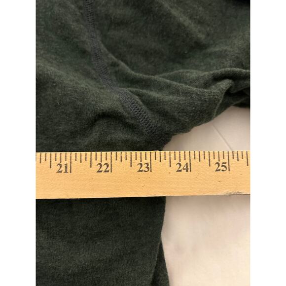 LL Bean Green Wool Blend Henley Sweater XL Outdoor Cabin Lodge Warm - Picture 4 of 5